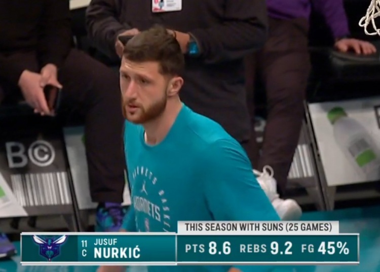  黃蜂官方：新援努爾基奇的狀態(tài)是可以出戰 但他不太可能會(huì )上場(chǎng)