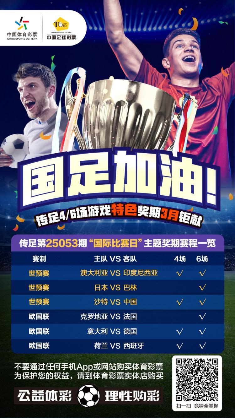  國足加油！傳足特色獎期第25053期聚焦國際比賽日
