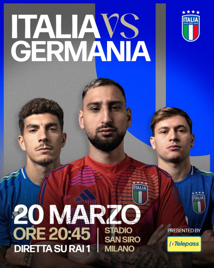  意大利發(fā)布對陣德國海報：多納魯馬、迪洛倫佐、巴雷拉出鏡